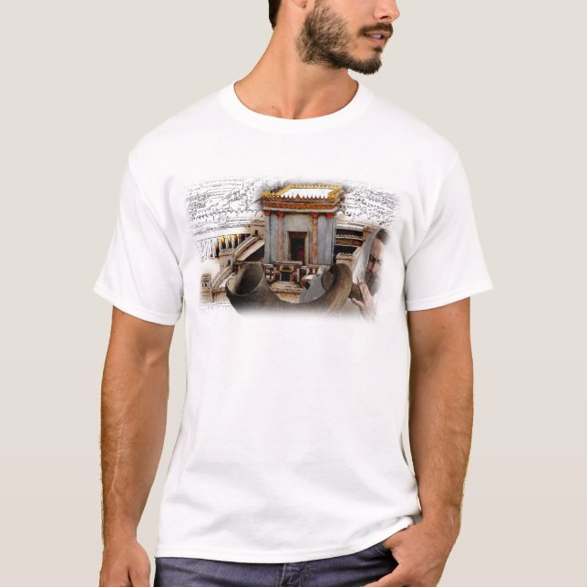 Brennen Sie den Shofar in Zion durch T-Shirt (Vorderseite)