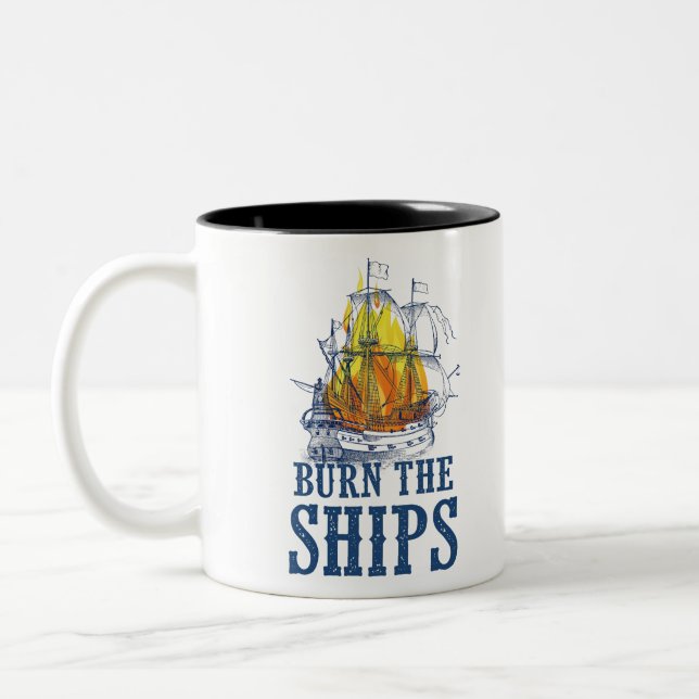 Brennen Sie die Schiffe, Für King und Country Fan  Zweifarbige Tasse (Links)