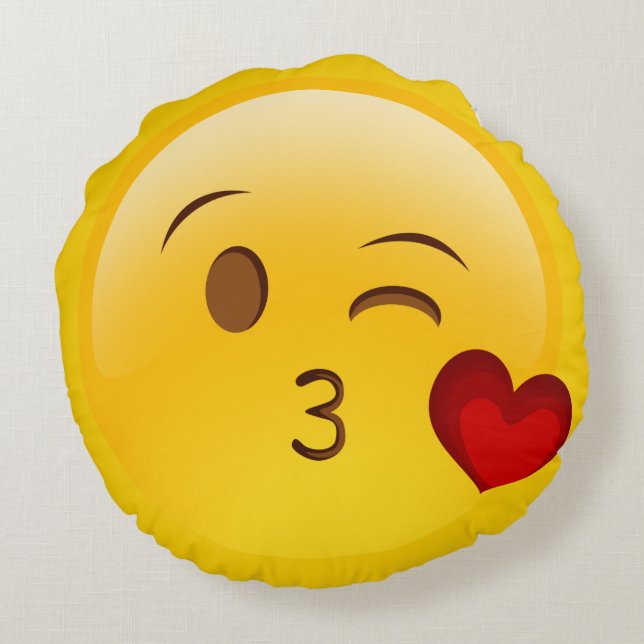 Brennen Sie ein Kuss emoji Kissen durch (Rückseite)