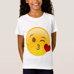 Brennen Sie einen Kuss emoji Aufkleber durch T-Shirt
