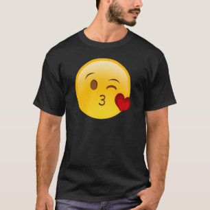 Brennen Sie einen Kuss emoji Aufkleber durch T-Shirt