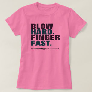 Brennen Sie harter Finger-schnelles Flöten-Band T-Shirt