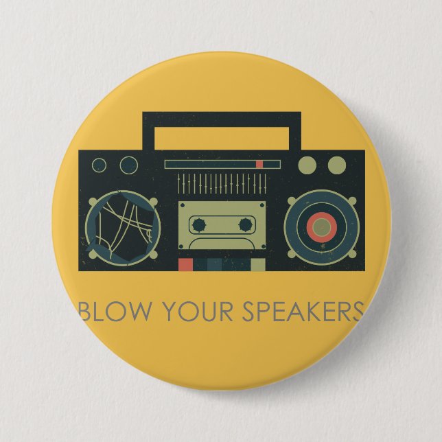 Brennen Sie Ihre Lautsprecher - boombox Art durch Button (Vorderseite)