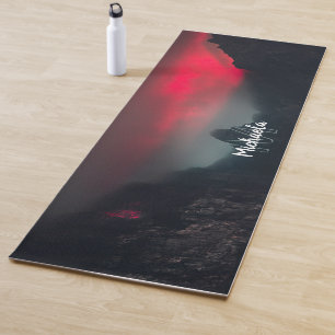 Brennen von Wolken, Nebel und Bergen Monogramm Yog Yogamatte