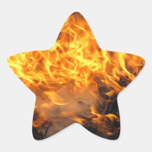 Brennende Bürste Stern-Aufkleber