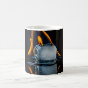 Brennende Eiswürfel-Kaffeetasse – Feuer & Eis küns Kaffeetasse