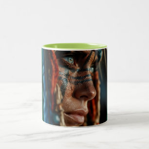 Brennende Eiswürfel-Kaffeetasse – Feuer & Eis küns Zweifarbige Tasse