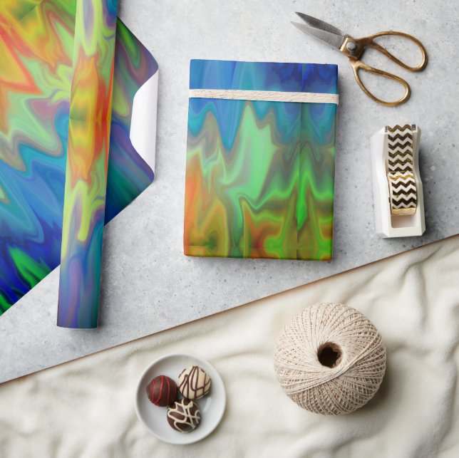 Brennende Farben Geschenkpapier (Kunsthandwerk)