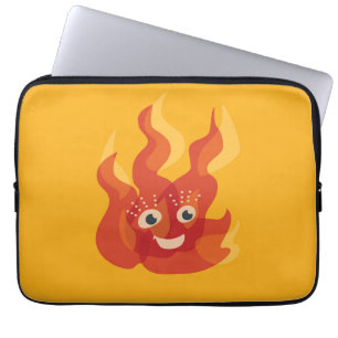Brennende Feuer-Flammen-glücklicher Laptopschutzhülle