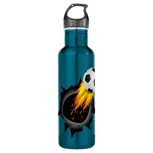 Brennende Fußball-Wasser-Flaschen Trinkflasche (Vorderseite)