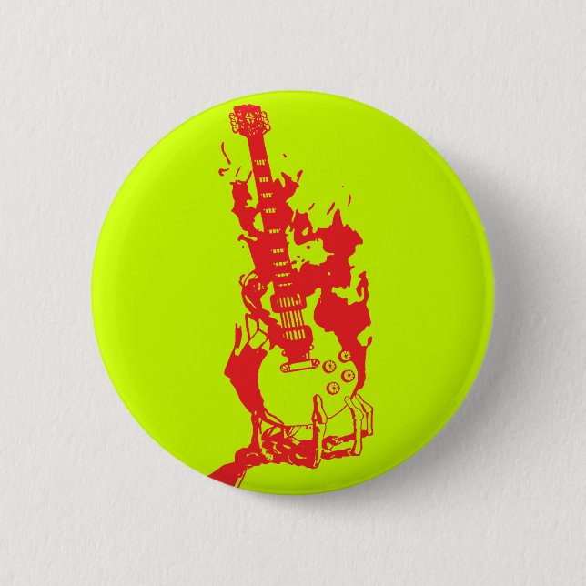 BRENNENDE GITARRE BUTTON (Vorderseite)