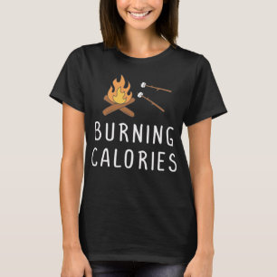 Brennende Kalorien Campfire Marshmallows Funny Cam T-Shirt