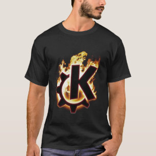 Brennende KDE Linux Ikone T-Shirt