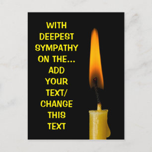Brennende Kerze und dein Text. 2 Postkarte