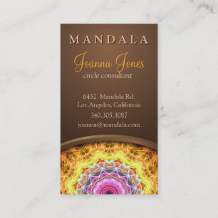 Brennende Leidenschafts-holistische Mandala Visitenkarte