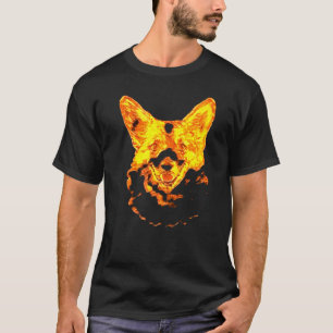 Brennende Liebe Corgi Hund Schwarz Premium T-Shirt