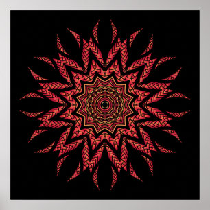 Brennende Mandala Poster