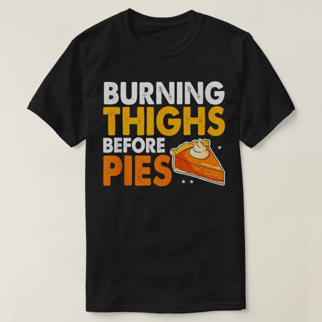 Brennende Oberschenkel vor Pies Erntedank Pumpkin  T-Shirt (Design vorne)
