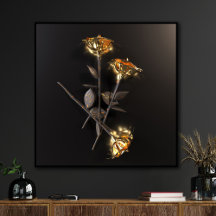 Brennende Rosen – Goldene Eleganz