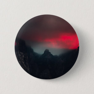 Brennende Wolken, Nebel und Berge Button