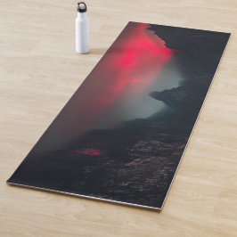 Brennende Wolken, Nebel und Berge Yogamatte