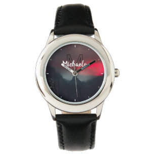 Brennende Wolken, Nebel und Monografie der Berge i Armbanduhr