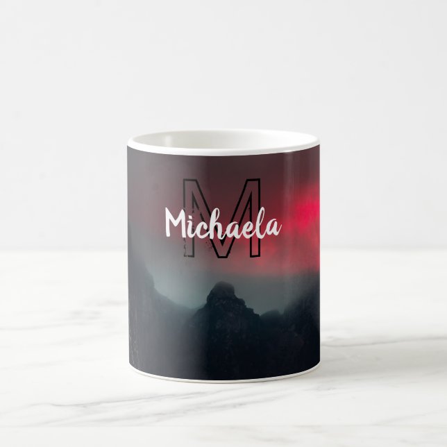 Brennende Wolken, Nebel und Monografie der Berge i Kaffeetasse (Mittel)