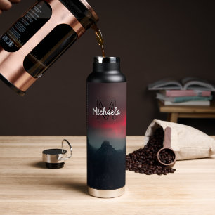 Brennende Wolken, Nebel und Monografie der Berge i Trinkflasche