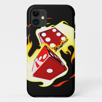Brennende Würfel iPhone 11 Hülle
