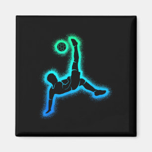 Brennender Asteroid Fußball Ll  Magnet