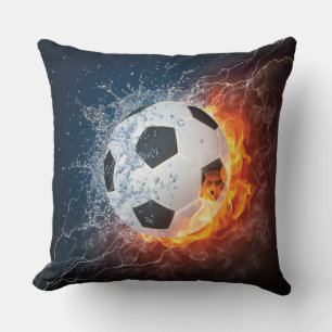 Brennender Fußball Kissen