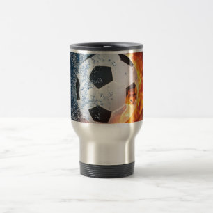 Brennender Fußball-Wurfkissen Reisebecher