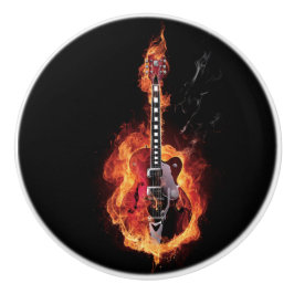 Brennender Gitarren-Griff Keramikknauf