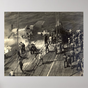 Brennender Hellcat Poster