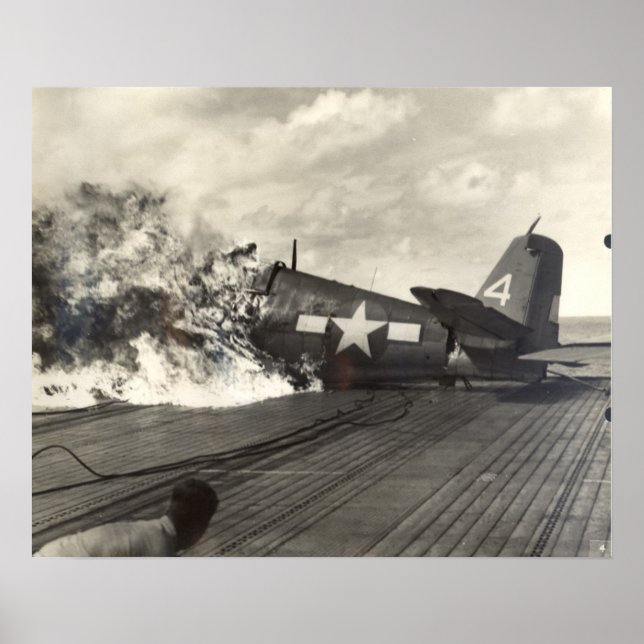 Brennender Hellcat Poster (Vorne)