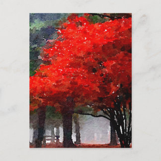 brennender Herbst Postkarte