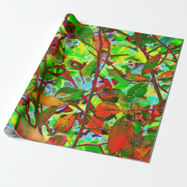 Brennender Herbstlaub Geschenkpapier (Ungerollt)