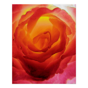 Brennender roter und gelber zweifarbiger poster