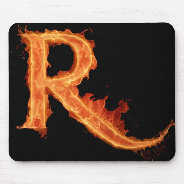 Brennendes Alpha - R Mousepad (Vorne)