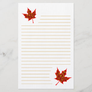 Brennendes Blätter Briefpapier