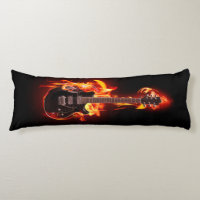 Brennendes Gitarren-Körper-Kissen
