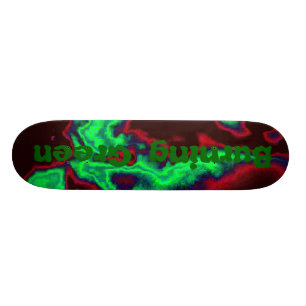 Brennendes Grün Skateboard