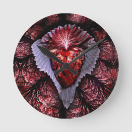 brennendes Herz Runde Wanduhr