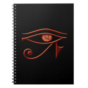 Brennendes Ra-Augen-gewundenes Notizbuch Notizblock