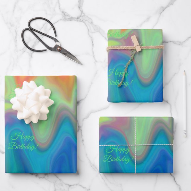 Brennfarben Geschenkpapier Set (Vorderseite)