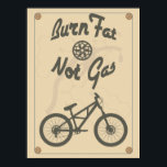 Brennfett, nicht Gas Poster<br><div class="desc">Brennen von Fett,  nicht von Gas - Vintages Fahrradposter</div>