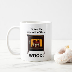 Brennholz Brennholz Brandholz Kaffeetasse
