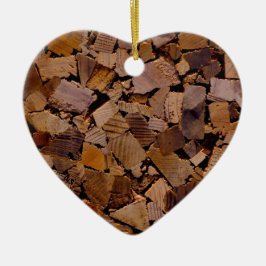 Brennholz | rustikale Kabine | Holzkörner | Baum Keramik Ornament