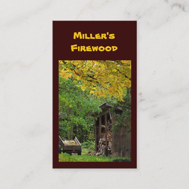 Brennholz Visitenkarte (Vorderseite)