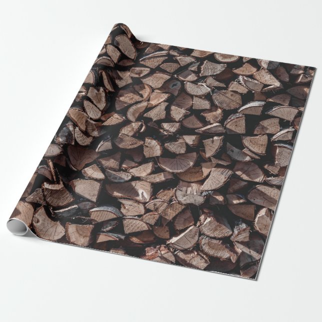 Brennholzplatte Geschenkpapier (Ungerollt)